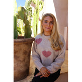 Liberté Liberte dame pullover strik FRO Restudsalg IVORY ROSE HEART