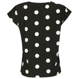Liberté Liberté dame t-shirt 9581 ALMA T-shirt black big dot