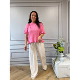 LULULIA Lululia Dame Bukser LuChloe 62671 Pant Sabbia/Peach Stripe