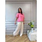 LULULIA Lululia Dame Bukser LuChloe 62671 Pant Sabbia/Peach Stripe