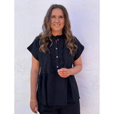 LULULIA Lululia Dame Top LUNoor 8254ALU Shirt Black