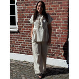 LULULIA Lululia Dame Top LUNoor 8254ALU Shirt Sabbia