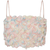 Vero Moda MARIE JEDIG x SOMETHINGNEW - SNMILLY SL SHORT TOP Restudsalg Spun Sugar MULTI AOP