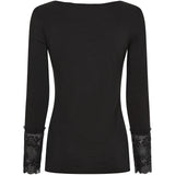 MARTA DU CHATEAU Marta Du Chateau dame bluse 11297 T-shirt long sleeves Black