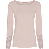 MARTA DU CHATEAU Marta Du Chateau dame bluse 11297 T-shirt long sleeves Cipria