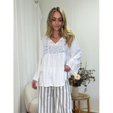 MARTA DU CHATEAU Marta Du Chateau dame bluse MdcCaterina 5616 Restudsalg White