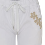 MARTA DU CHATEAU Marta Du Chateau dame bukser MdcTalia Restudsalg White/Beige Flower