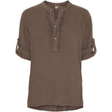 MARTA DU CHATEAU Marta Du Chateau dame skjorte 85137-1 Restudsalg Cold brown
