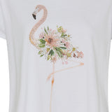 MARTA DU CHATEAU Marta Du Chateau dame t-shirt MdcMarie 1535 Restudsalg BeigeFlamingo