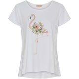 MARTA DU CHATEAU Marta Du Chateau dame t-shirt MdcMarie 1535 Restudsalg BeigeFlamingo