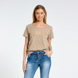 MARTA DU CHATEAU Marta du Chateau Dame T-shirt MT002 T-shirt Sand