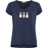 MARTA DU CHATEAU Marta du Chateau dame T-shirt MdcGemma 22031 Restudsalg Dark Blue
