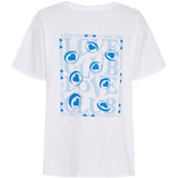 MARTA DU CHATEAU Marta du Chateau dame T-shirt MdcInge -0532 T-shirt White/Azzuro