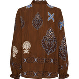 MARTA DU CHATEAU Marta du Chateau dame bluse MdcBrook 7648 Shirt Marrone3257tpk