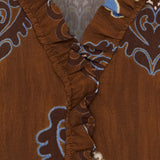 MARTA DU CHATEAU Marta du Chateau dame bluse MdcBrook 7648 Shirt Marrone3257tpk