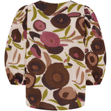 MARTA DU CHATEAU Marta du Chateau dame bluse MdcEvelina 58130M Shirt Brown Print