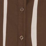 MARTA DU CHATEAU Marta du Chateau dame bluse MdcEvelina 58130M Shirt Brown Stripe