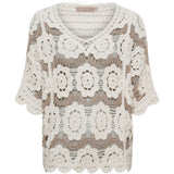 MARTA DU CHATEAU Marta du Chateau dame bluse MdcSassie 1016 Blouse Beige