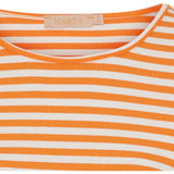 MARTA DU CHATEAU Marta du Chateau dame langærmet T-Shirt MdcJosiane 49066 LS Tee Arancio/Greggio