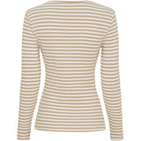 MARTA DU CHATEAU Marta du Chateau dame langærmet T-Shirt MdcJosiane 49066 LS Tee Beige/greggio