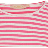 MARTA DU CHATEAU Marta du Chateau dame langærmet T-Shirt MdcJosiane 49066 LS Tee Cardinale/Greggio