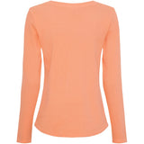 MARTA DU CHATEAU Marta du Chateau dame langærmet T-Shirt MdcMagali 2553 Restudsalg Salmone