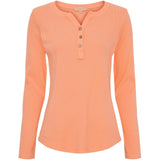 MARTA DU CHATEAU Marta du Chateau dame langærmet T-Shirt MdcMagali 2553 Restudsalg Salmone