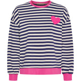 MARTA DU CHATEAU Marta du Chateau dame langærmet T-shirt MdcVilda 58903 LS Tee Navy/Fuxia