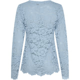 MARTA DU CHATEAU Marta du Chateau dame langærmet blonde t-shirt MdcMilley 7707 LS Tee Light blue