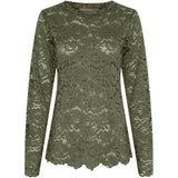 MARTA DU CHATEAU Marta du Chateau dame langærmet blonde t-shirt MdcMilley 7707 LS Tee Militairy