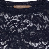 MARTA DU CHATEAU Marta du Chateau dame langærmet blonde t-shirt MdcMilley 7707 LS Tee Navy