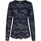 MARTA DU CHATEAU Marta du Chateau dame langærmet blonde t-shirt MdcMilley 7707 LS Tee Navy