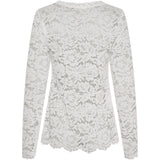 MARTA DU CHATEAU Marta du Chateau dame langærmet blonde t-shirt MdcMilley 7707 LS Tee White