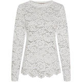 MARTA DU CHATEAU Marta du Chateau dame langærmet blonde t-shirt MdcMilley 7707 LS Tee White