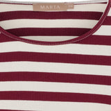 MARTA DU CHATEAU Marta du Chateau dame langærmet t-shirt MdcBegonia 7702 LS Tee Bordeaux