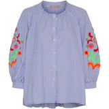 MARTA DU CHATEAU Marta du Chateau dame skjorte MdcAleta 268191Stripe Shirt Blue Denim Stripe