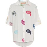 MARTA DU CHATEAU Marta du Chateau dame skjorte MdcEster 5155 Shirt White Multi Cashmere