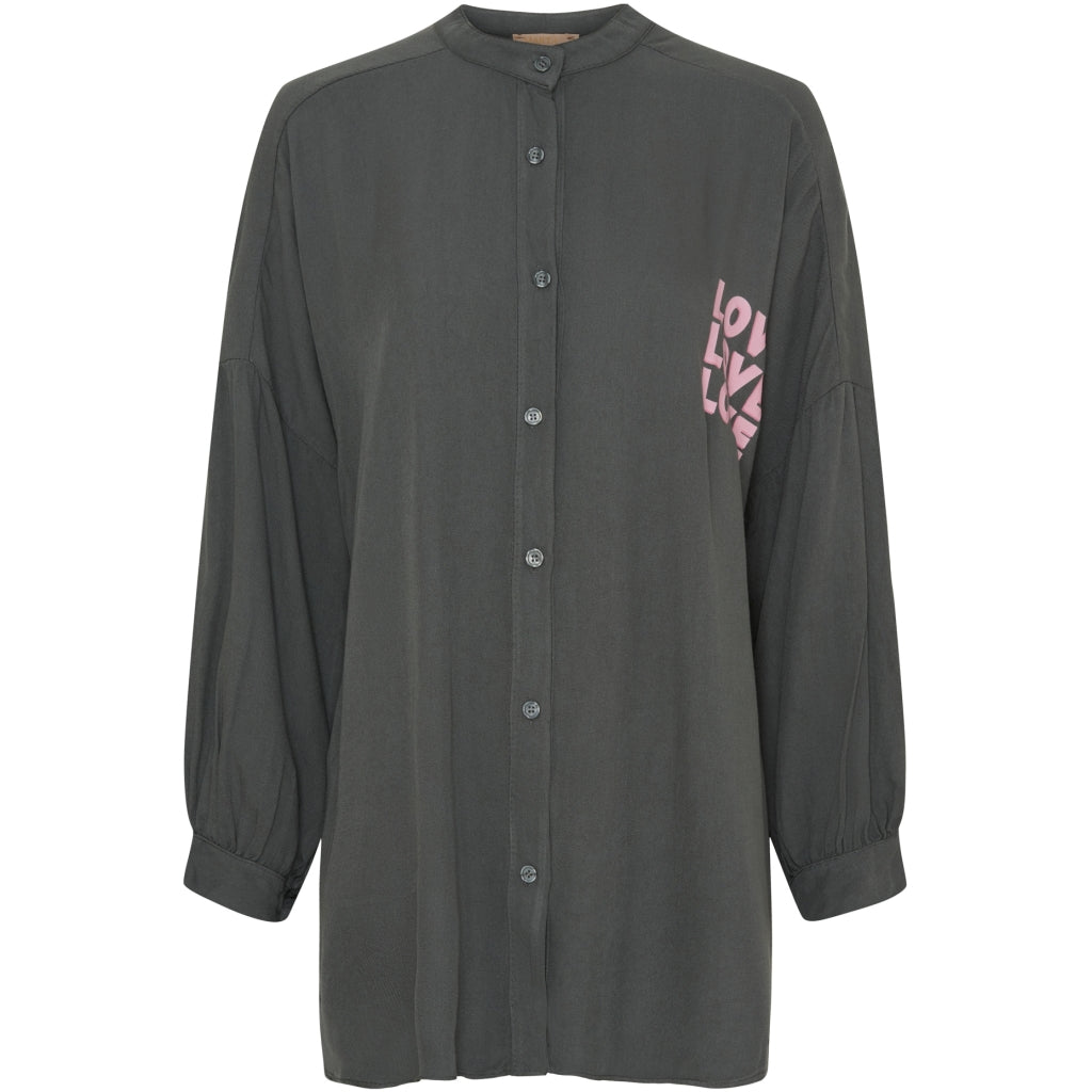 Marta Du Chateau långärmad t-shirt MdcIngrid 4906 - Solid Fango