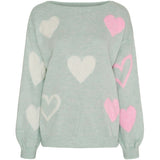 MARTA DU CHATEAU Marta du Chateau dame strik MdcAmarante 64023 Knit Aqua/Panna/Pink