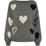 MARTA DU CHATEAU Marta du Chateau dame strik MdcAmarante 64023 Knit Dark Grey