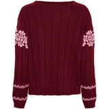 MARTA DU CHATEAU Marta du Chateau dame strik MdcBruna 8154 Restudsalg Bordeaux/Pink
