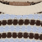 MARTA DU CHATEAU Marta du Chateau dame strik MdcNivelle KNA110M Knit Moro/Celeste
