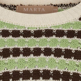 MARTA DU CHATEAU Marta du Chateau dame strik MdcNivelle KNA110M Knit Moro/Erba