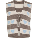 MARTA DU CHATEAU Marta du Chateau dame strik vest MdcPhoenix 8069 Restudsalg Celeste