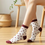 MARTA DU CHATEAU Marta du Chateau dame strømper MdcNya BA-Socks Socks White/Red310