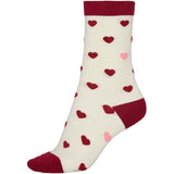 MARTA DU CHATEAU Marta du Chateau dame strømper MdcNya BA-Socks Socks White/Red310