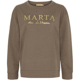 MARTA DU CHATEAU Marta du Chateau dame sweatshirt MdcAnnemette J-639 Sweatshirt Fango
