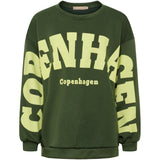 MARTA DU CHATEAU Marta du Chateau dame sweatshirt MdcHibiscus 22659 Sweatshirt Military/Yellow
