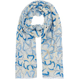 MARTA DU CHATEAU Marta du Chateau dame tørklæde MdcKaysa FA3841 Scarf Blue