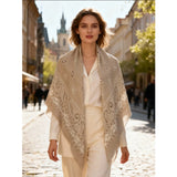 MARTA DU CHATEAU Marta du Chateau dame tørklæde MdcLeah FA37258 Scarf Beige
